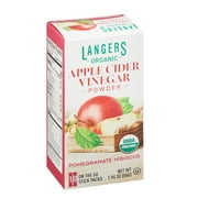 Langers Organic Apple Cider Vinegar Powder Sticks, Pomegranate Hibiscus, 1.94 oz, 10 Count