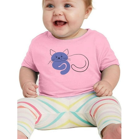 

Very Peri Lineart Cat T-Shirt Infant -Image by Shutterstock 24 Months