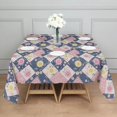 thumbnail image 3 of Pioneer Flower Floral Print Pattern Square Tablecloth, Waterproof Wipeable Spillproof Washable Table Cover for Home Kitchen Party Decor, 42"x42", 3 of 6