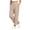 1# Camel, variant on Linen Pants Women Petite Casual Straight Leg Pants Ladies Elastic Waist Pull On Trousers with Pockets