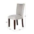 thumbnail image 4 of HomePop Traditional Fabric Parsons Dining Chair, Light Gray (Set of 1), 4 of 12
