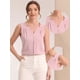 thumbnail image 2 of Blusa sin mangas Allegra K gasa para mujer Rosa L, 2 of 5