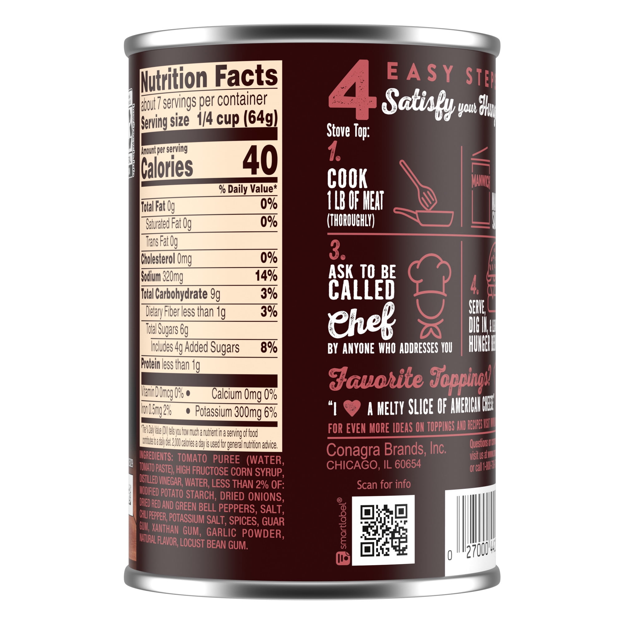 (12 pack) Manwich Thick & Chunky Sloppy Joe Sauce, 15.5 oz Can