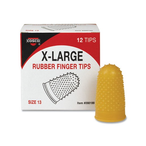 Fingertip Pads Size 13, Extra Large, Amber, 12/Pack