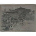 thumbnail image 2 of Ferdinand Boberg 24x19 Black Ornate Framed Double Matted Museum Art Print Titled: La Passerelle De La Concorde (1926), 2 of 5