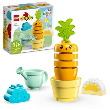 LEGO DUPLO My First Growing Carrot 10981, Stacking Toys for Babies 1.5  Years Old with 4 Vegetable Bricks, Learning Educational Toy for Toddlers