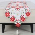 thumbnail image 2 of Hbdhejl Runner Table Christmas Linens Table Holly Embroidered Decoration, 2 of 6