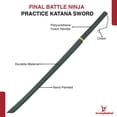 thumbnail image 3 of Armory Replicas Final Foam Ninja Katana Sword with Nylon Back Sheath – 42.5" LARP Cosplay Replica with Chain Accent, 3 of 11