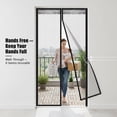 thumbnail image 6 of Magnetic Screen Door Self Closing Mesh Door Curtain 47.2"x86.6" Black, 6 of 9