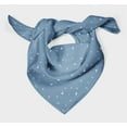 thumbnail image 3 of Bimba Blue Stars & Moon Galaxy Printed Pure Silk Scarf For Hair Neck Head Bandanas For Women 40 x 80 Inches, 3 of 6