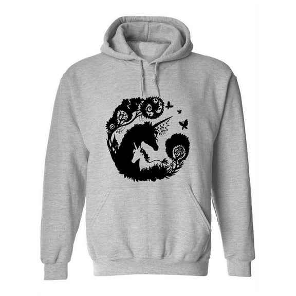 Unicorns In The Middle Of Nature Hoodie Women - Women Hoodie, Sport Grey, Small