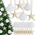 thumbnail image 1 of Sinkoo 20 PCS Christmas Tree Hanging Ornaments Natural Starfish Sea Shells Decorations Beach Style for Wedding Birthday Craft Projects, 1 of 6