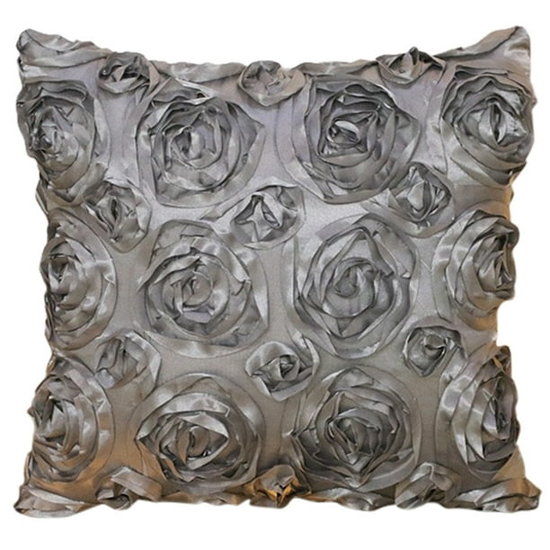 45cm x 45cm Elegant Rose Decorative Pillow Cover Bed Sofa Throw Pillow