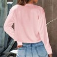 thumbnail image 4 of WULMLEO Womens Long Sleeve Crop Tops Loose Fit Fall Cropped Tshirts 2026 Crew Neck Casual Shirts Pink L, 4 of 4