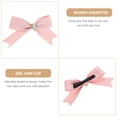 thumbnail image 2 of UPGRATOR 1Set Bow Hair Clip Pink Crystal Good Grip For Girls Party Wedding, 2 of 4