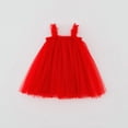thumbnail image 1 of Vestido de falda de malla con tirantes de verano para niñas con borde de orejas de madera Falda de princesa para bebé Falda pontón, 1 of 6