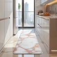 thumbnail image 4 of White Rose Gold Marble Kitchen Rug Mat,Kitchen Runner Rugs Non Skid Washable,Decorative Kitchen Floor Mats for Kitchen,Sink,Laundry,17"x47.2", 4 of 7
