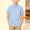 Blue, variant on NORO ARK Kids' College-Style Short-Sleeve Button Down Shirt (1-17 Years) Versatile Solid Color Top 100% Cotton for School And Casual Wear Green Size 5-6Years