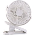 thumbnail image 1 of Mini ventilador de abrazadera, ventilador de escritorio USB, ventilador de mesa silencioso portátil, ventilador de clip de coche USB con batería recargable, rotación de 3 velocidades para of, 1 of 3