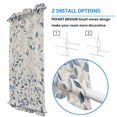 thumbnail image 3 of Blue Botanical Door Curtains for Door Window, French Sidelight Front Back Door Curtains With Tieback, Farmhouse Spring Summer Plant Kitchen Rod Pocket Drapes Panel, 25"x72", 3 of 5