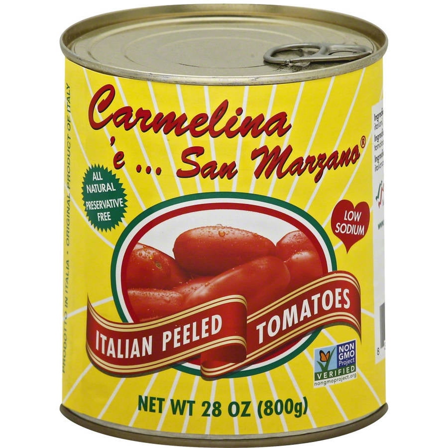 Carmelina E San Marzano Italian Peeled Tomatoes, 28 oz, (Pack of 12)