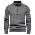 thumbnail image 1 of JHLZHS Red Leather Jacket Mens Casual Fashion Turtleneck Button up Sweater Sweater Base Red Leather Jacket 347, 1 of 9