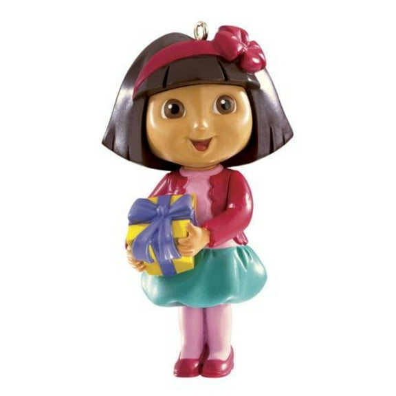 Nickelodeon Dora the Explorer Christmas Ornament Dora Holding A Gift
