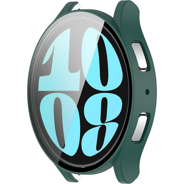 GFDYREE Compatible with Samsung Galaxy Watch 6 40mm / Watch 6 44mm Case, Full Coverage Screen Protector Hard PC Tempered Glass Anti-Scratch Bumper Shell Protective Cover for Galaxy Watch 6 4