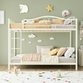 thumbnail image 2 of Garvee Twin Over Twin Metal Bunk Bed, Ladder & Guardrails, Heavy Duty, 400lbs Capacity, No Box Spring, Easy Assembly, Beige, Safe Design, 2 of 7