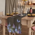thumbnail image 2 of Table Runners 60 Inches Long Dress Scarves, Purple Flowers Farmhouse Kitchen/Dining Table Runner, Small Coffee Tablerunners, Weeping Spring Floral Bicycle Wooden Farmhouse 13x60 Inch, 2 of 9