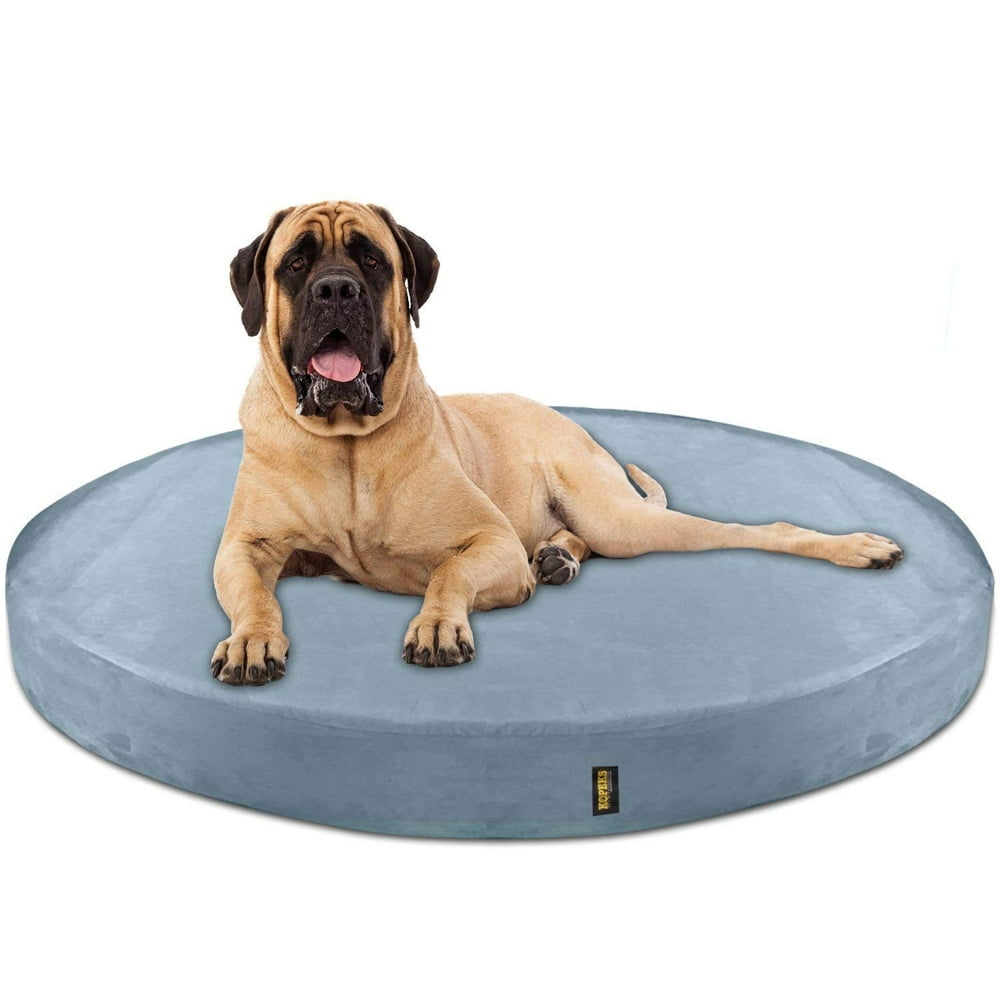 Kopeks Deluxe Orthopedic Memory Foam Dog Bed, Gray, XLarge, 50"L x 6"W
