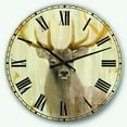 thumbnail image 1 of DesignArt Goldern Deer III Large Wall Clock, 1 of 1