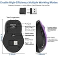 thumbnail image 4 of Mouse inalámbrico Bluetooth 5.2 recargable y silencioso Normdecos, 4 of 6
