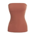 thumbnail image 3 of MixMatchy Women's Solid Basic Cotton Stretchy Long Bandeau Tube Top, Made in USA, 3 of 4