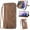 Brown, variant on TECH CIRCLE Samsung Galaxy S24 Wallet Case,Embossed Flower PU Leather Folio Flip Protective Zipper Cover with Wrist Strap RFID Blocking Card Holder Kickstand Case for Galaxy S24 6.1" 2024, Purple