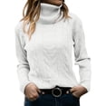 thumbnail image 1 of Women Solid Color Long Sleeve Cowl Neck Pullover Sweater, 1 of 4