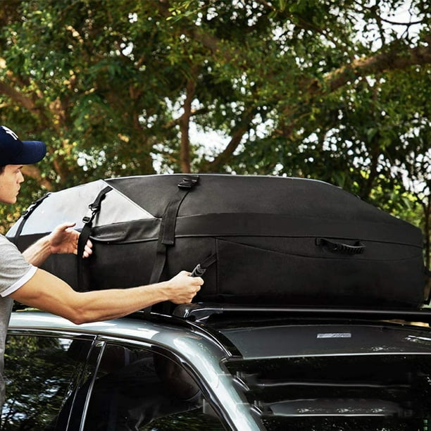 Porte-bagages de toit de voiture épais et imperméable - Sac de toit de  voiture - Sac de toit de voiture - Facile à installer Porte-bagages de toit  souple avec de larges sangles130 ×