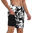 thumbnail image 2 of Fotbe Seamless Pattern Cute Panda Traje de Baño para Hombre – Shorts de Natación de Secado Rápido con Forro y Bolsillos-Small, 2 of 6
