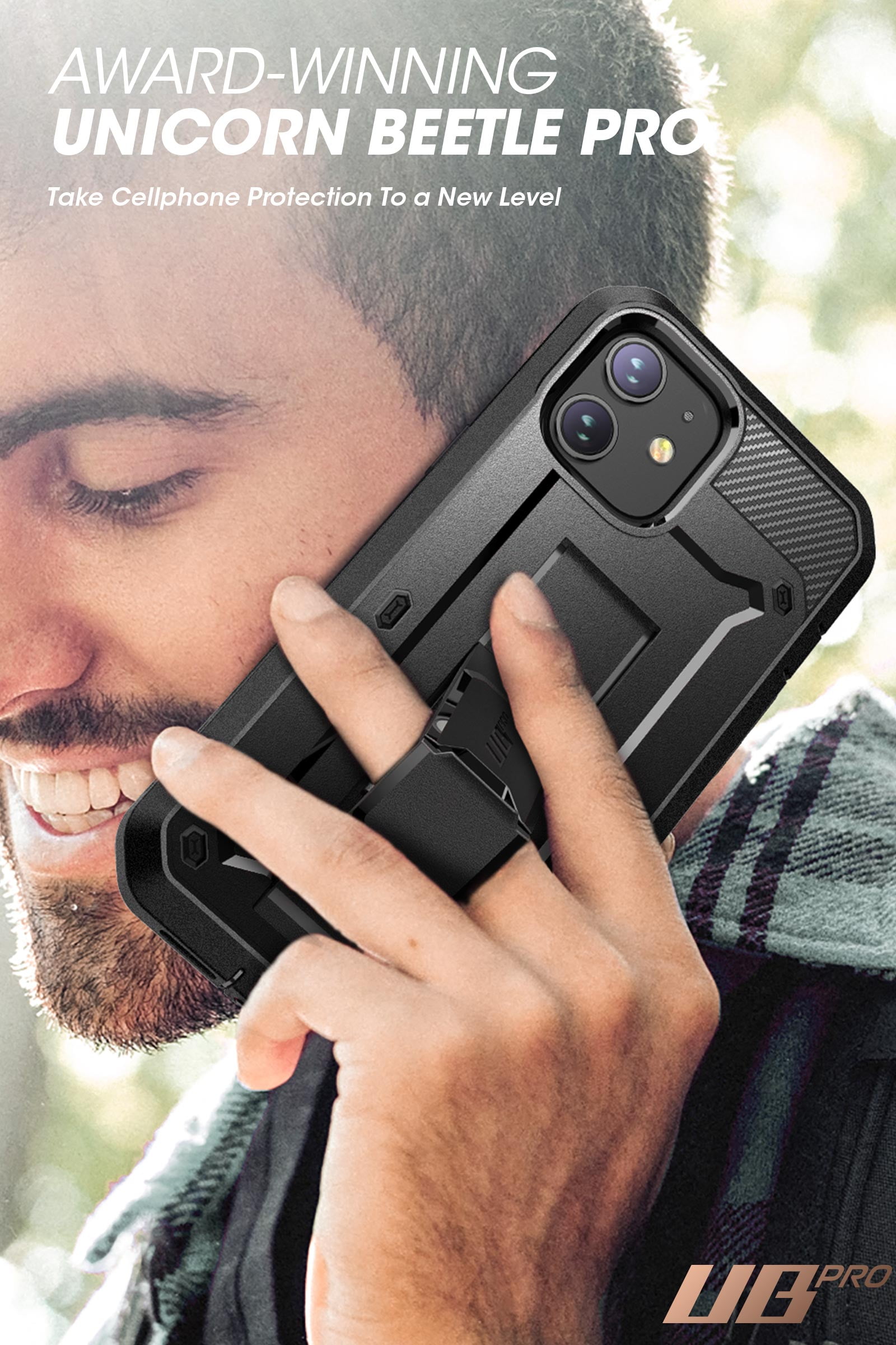 SUPCASE Unicorn Beetle Pro Series Designed Apple iPhone 12 Mini Case 5.4 Inch (2020 Release), Built-in Screen Protector Full-Body Rugged Holster Case for iPhone 12 Mini (Black)