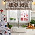 thumbnail image 5 of 2 Pack Valances for Window, Retro Farmhouse Short Curtains for Kitchen Bedroom Living Room, Country Star Berries Text Wooden Grain Rod Pocket Small Window Treatment Valance Drapes 42 x 18 Inch, 5 of 8