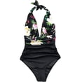 thumbnail image 2 of Women's Halter One Piece Swimsuit Keeping You Accompained Swimwear, 2 of 6