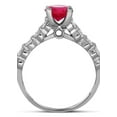 thumbnail image 4 of Luxurious 1.50 Carat Round Red Ruby and Diamond Engagement Ring in White Gold, 4 of 4