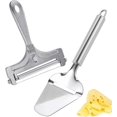thumbnail image 1 of Kit de 2 cortadores de queso, cortador de queso de alambre de acero inoxidable y raspador de queso., 1 of 5