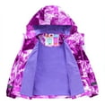 thumbnail image 3 of WOLLED Boys Girls Rain Jackets Toddler Waterproof Hooded Raincoats for 3-10 Years Old Fleece & Lining Hooded Windbreaker, 3 of 9