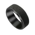 thumbnail image 4 of Men Rings Exquisite Simple Style Solid Color Man Titanium Steel Ring Fashion Decor Accessory Jewelry Decoration Birthday Gift Silver 21mm, 4 of 9