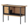 thumbnail image 1 of PawHut Rabbit Hutch Elevated Bunny Cage with Tray and Openable Roof, 1 of 10
