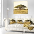 thumbnail image 2 of Designart Acacia Tree on African Plain - African Landscape Printed Throw Pillow - 18x18, 2 of 4