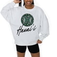 thumbnail image 3 of Women's Gameday Couture Ash Hawaii Rainbow Warriors Premium Fleece Pullover Sweatshirt, 3 of 5