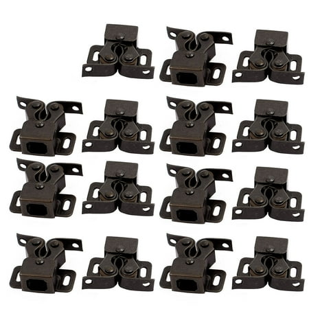 - Cupboard Cabinet Door 35x28x12mm Double Ball Roller Catch Latch Bronze 15pcs