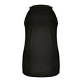 thumbnail image 4 of Adult Fashion Woman O-Neck Sleeveless Tops T-Shirt Straples Solid Loose Short, 4 of 5